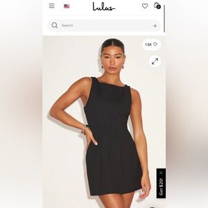 Lulus Lavonne Black Sleeveless Boat Neck Mini Dress